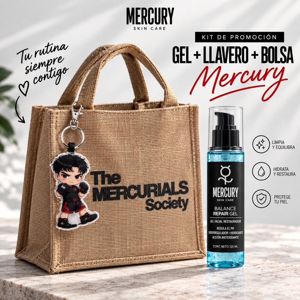 Kit Mercury Bolsa — Gel + Bolsa + Llavero Baby Mercury